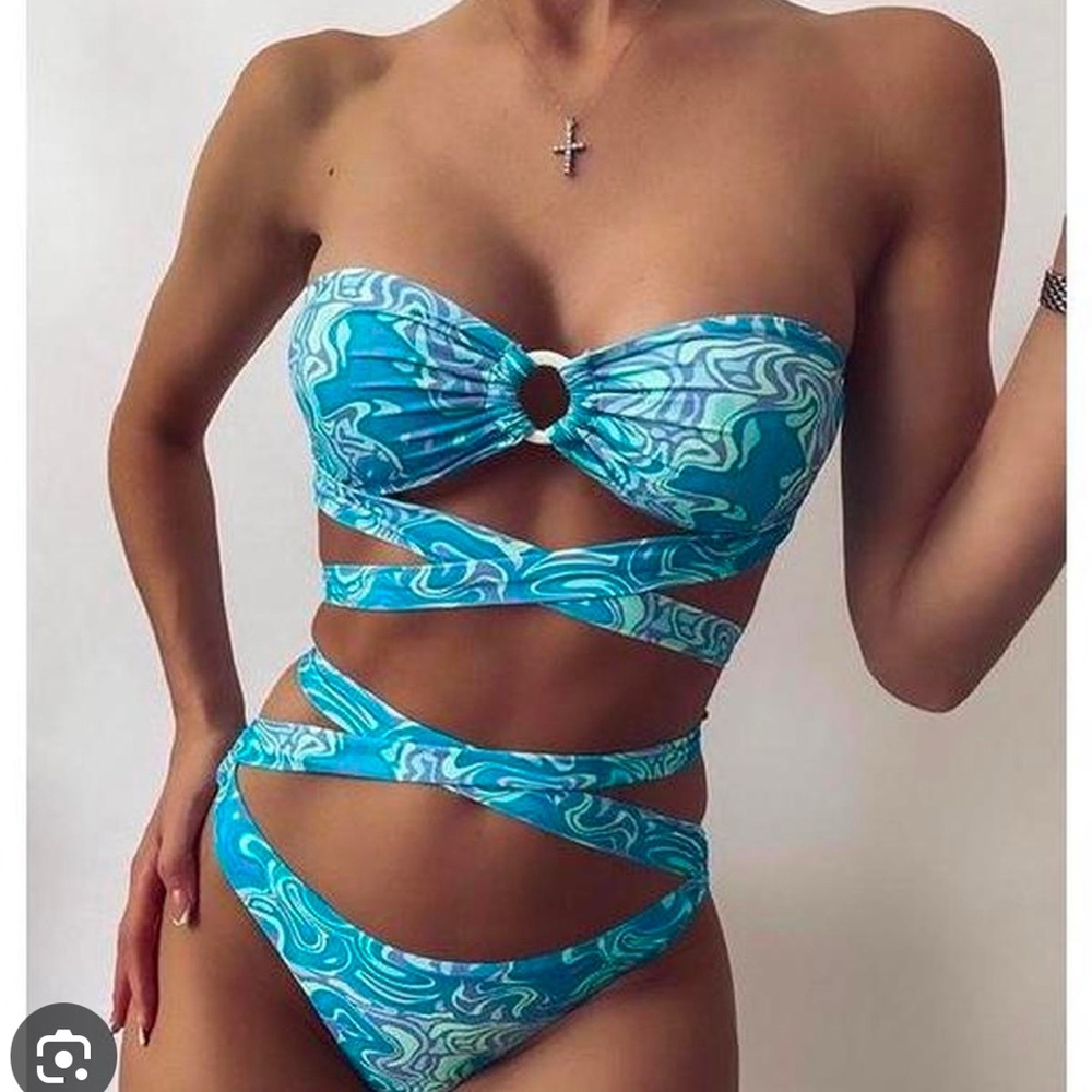 Tiger Mist Blue Swirl Bikini